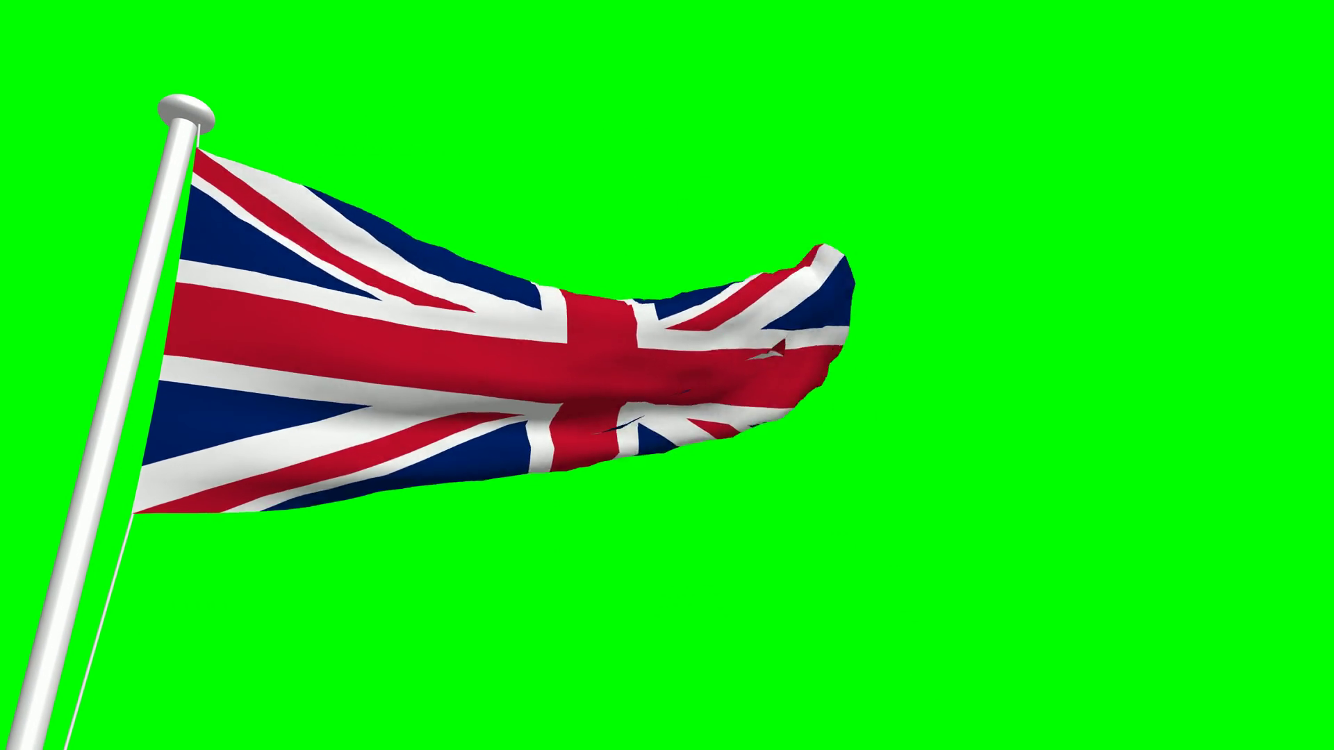 British Flag Waving Union Jack Of United Stock Motion Graphics SBV