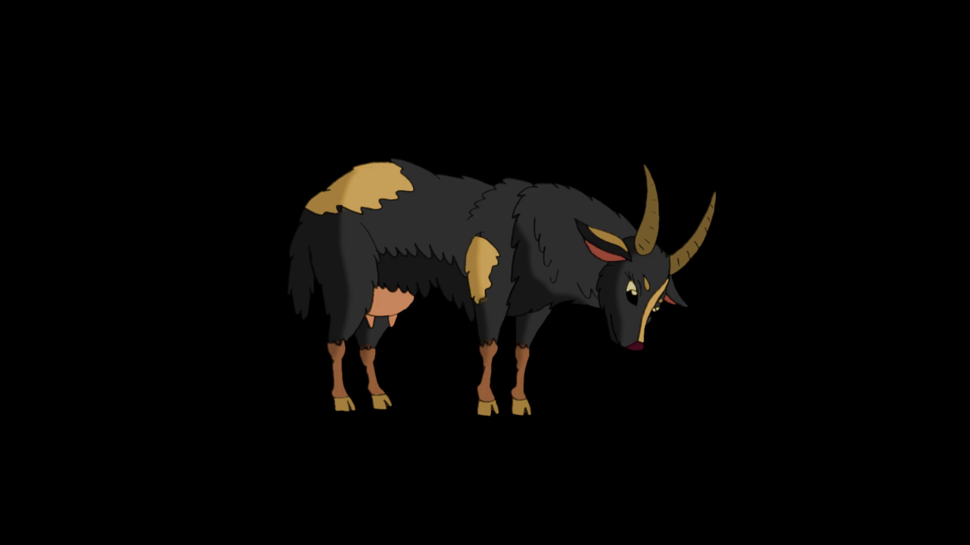 Black Domestic Goat Animation With Alpha Stock Motion Graphics SBV ...