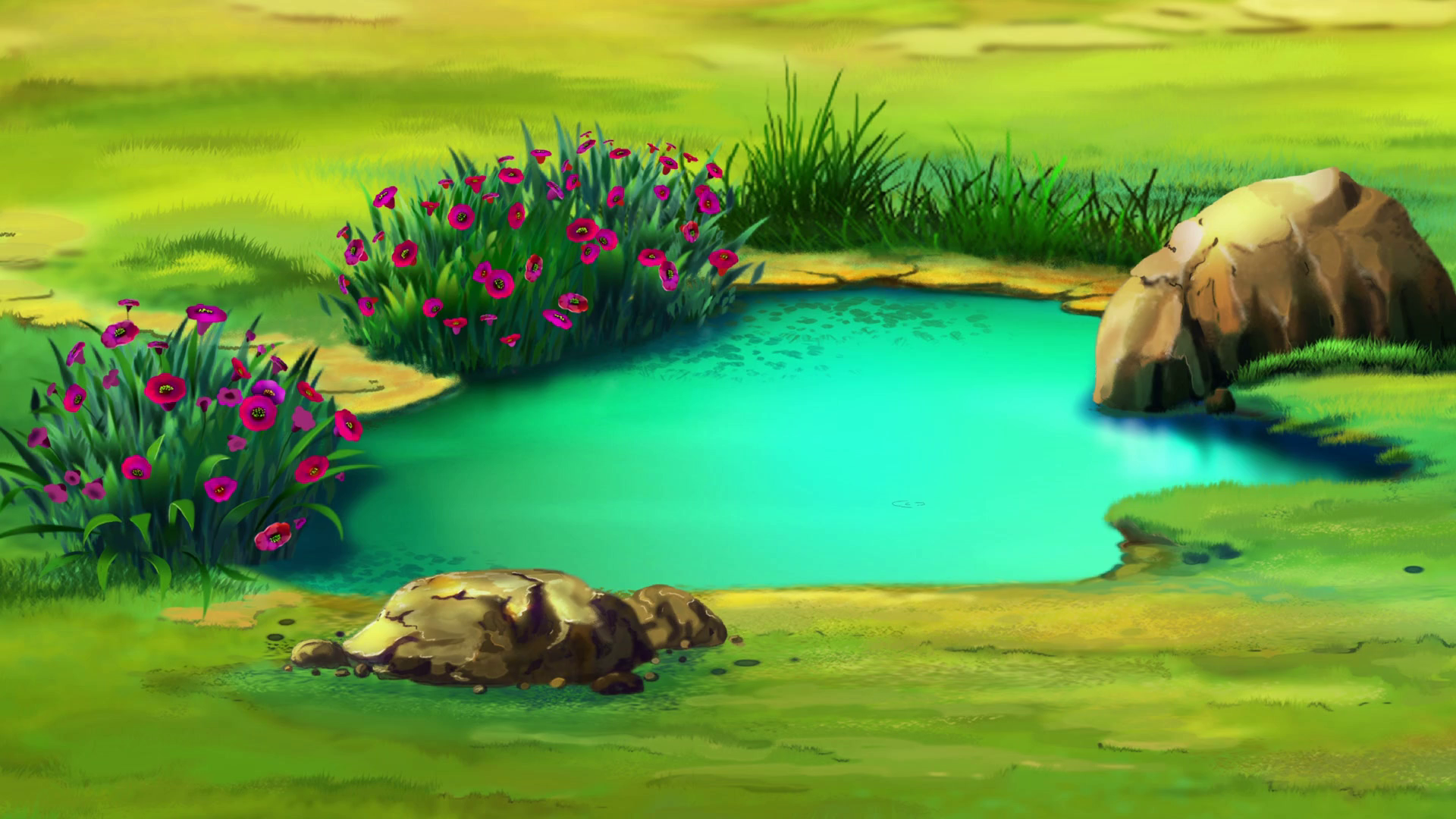 Frog in the Small Pond UHD Motion Background 00:07 SBV-316523706