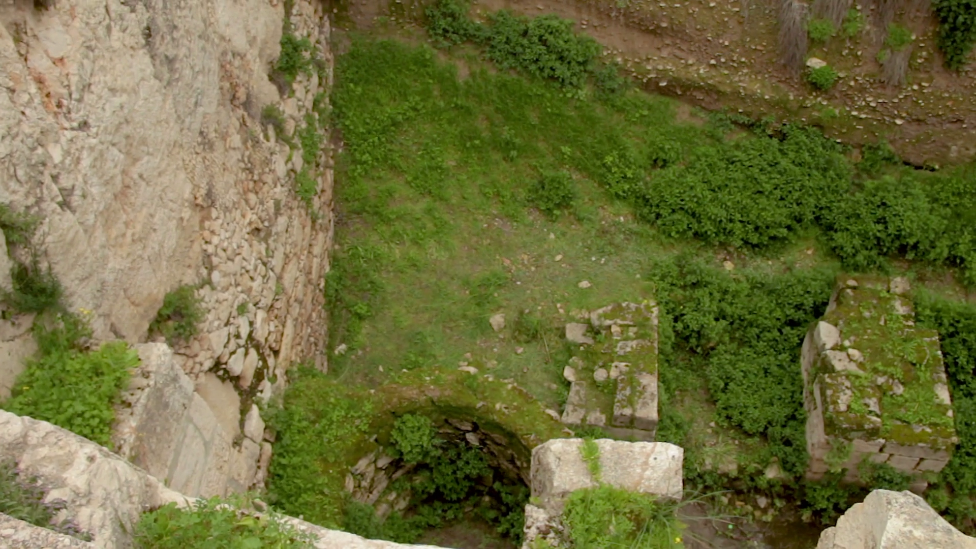 Pools Of Bethesda Ruins In Jerusalem Israel It Located In The Muslim Quarter Of The Old City Near The Church Of Saint Anne Panning Right Stock Video Footage 00 10 Sbv Storyblocks