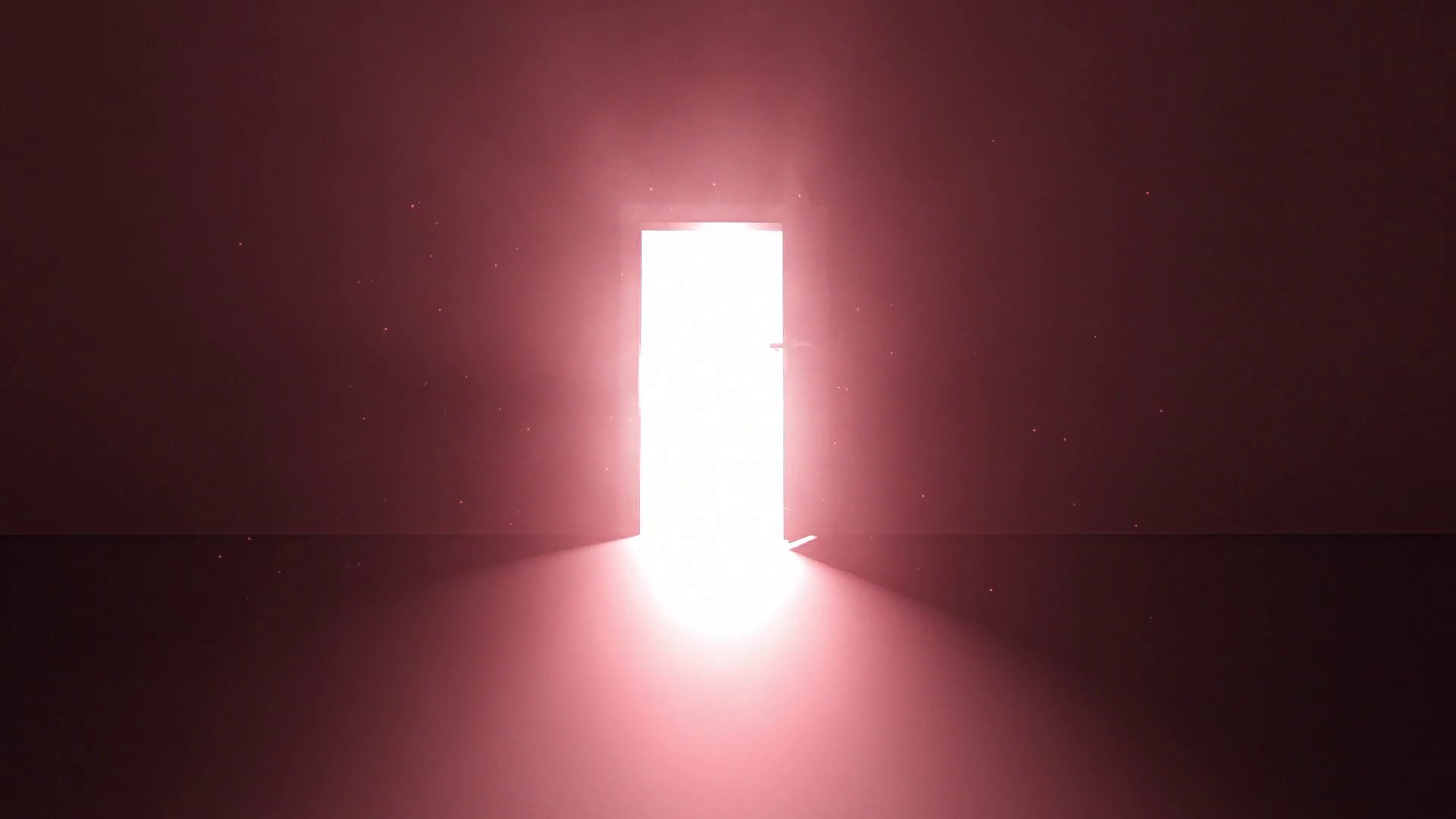 Door Opens in a Dark Room and Bright Light fills the room Slowly