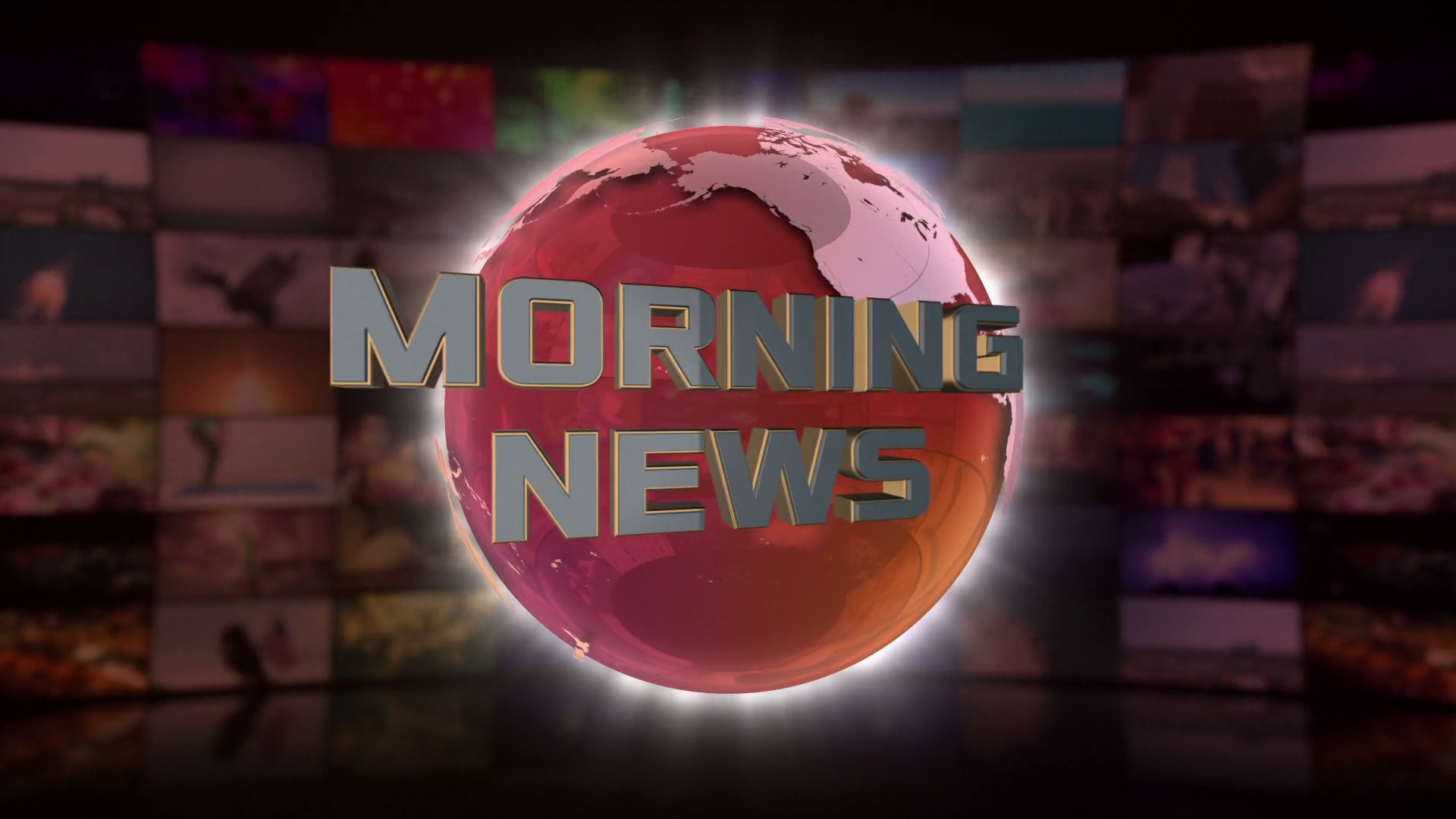 Morning News On Screen 3D Animated Text Graphics | News Broadcast Graphic Title Animation Loop
