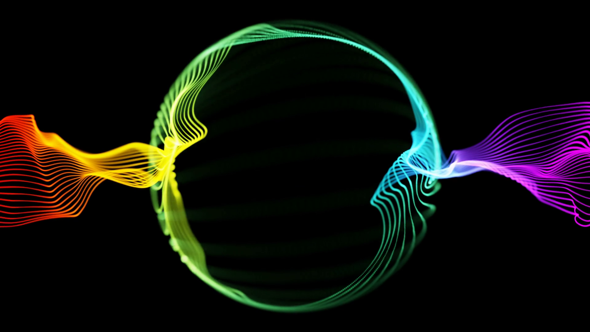 Ring of Light Particles Version 1 Colorful Glowing Orbs of Light in