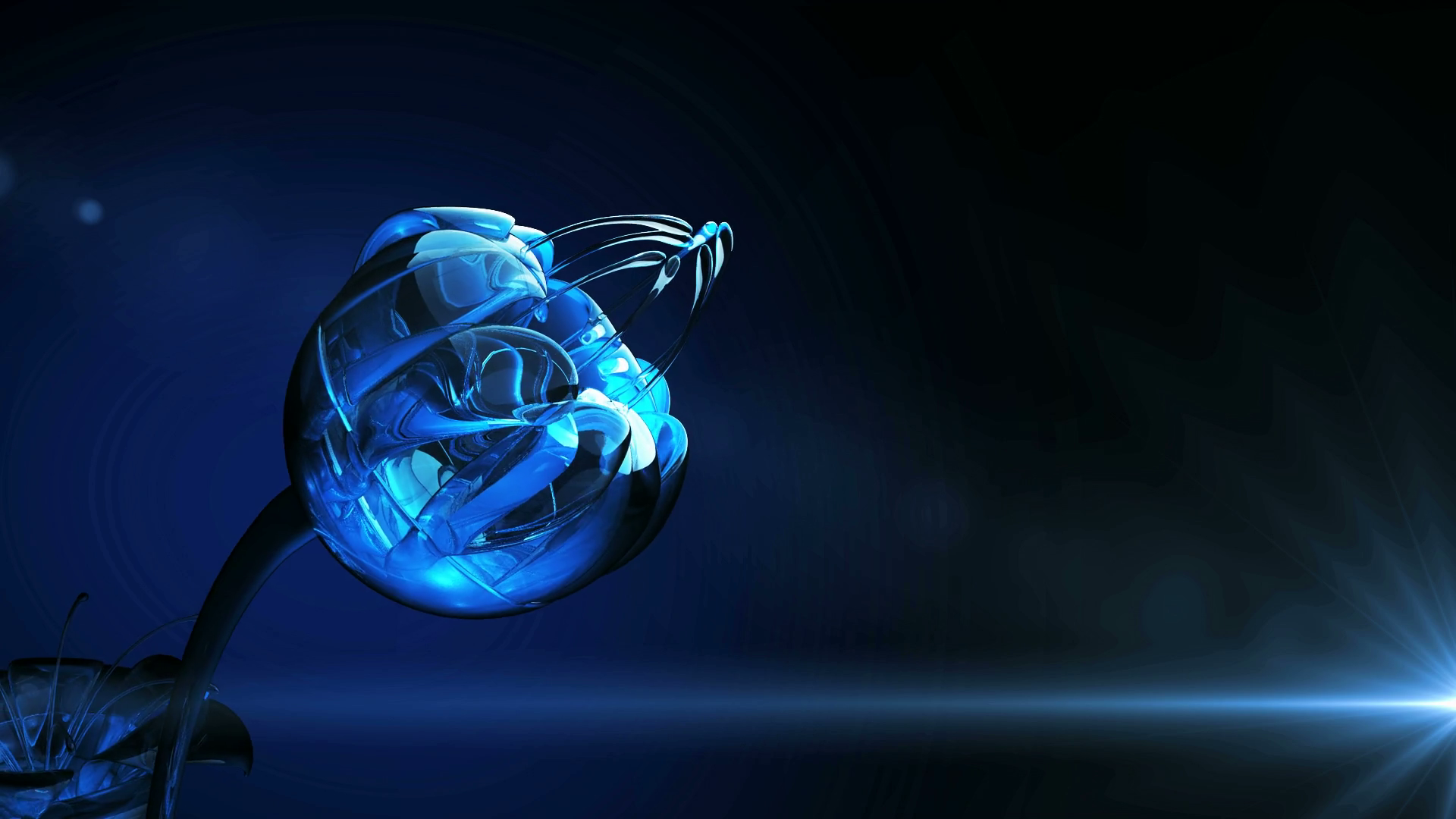 Blue Crystal Bud Waggling In Wind Stock Motion Graphics SBV-300451276