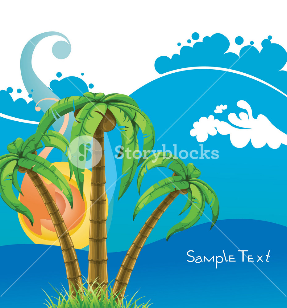 Abstract Summer Background Vector Illustration RoyaltyFree Stock Image