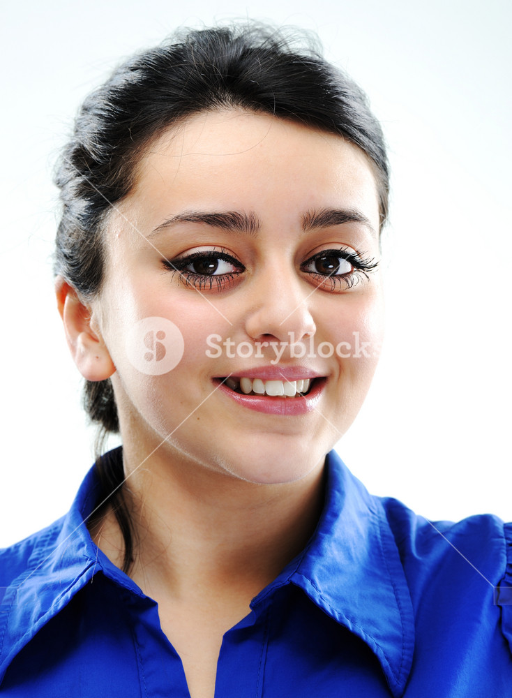 Lovely brunette woman's face