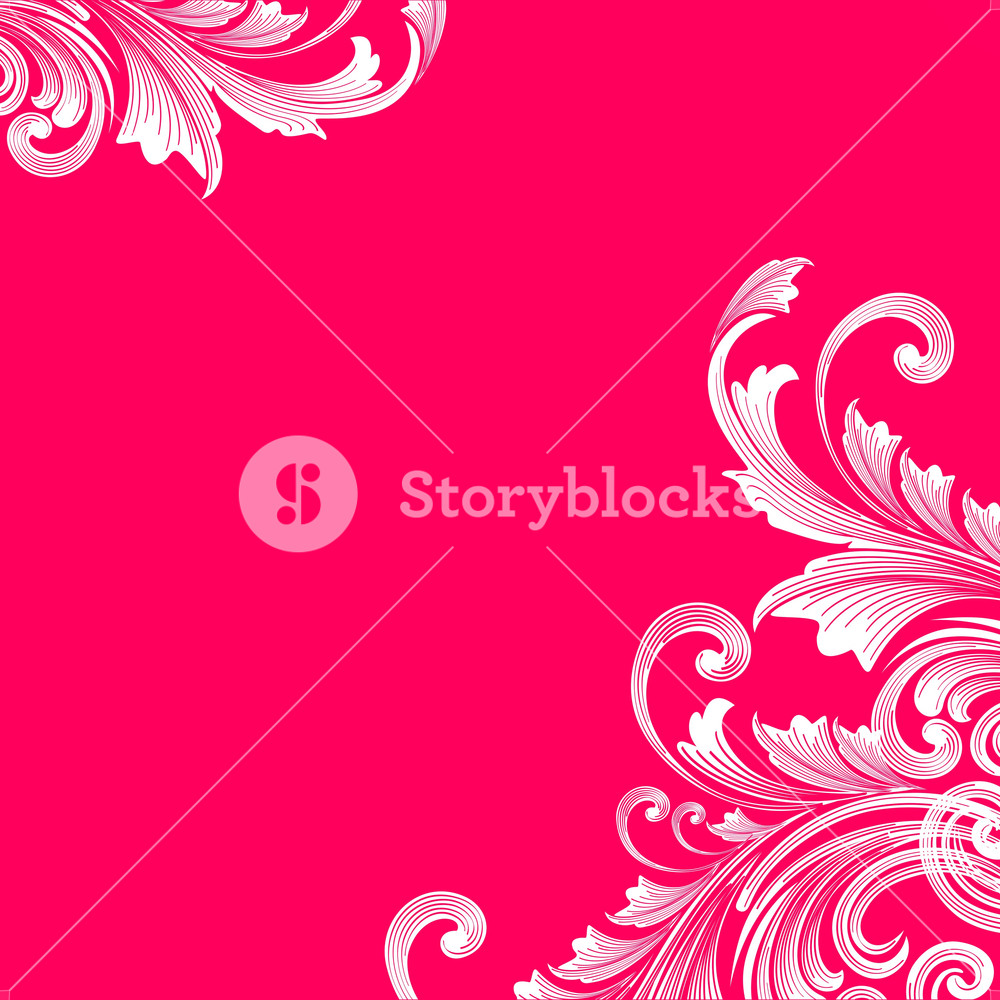 Floral Design on Abstract Background