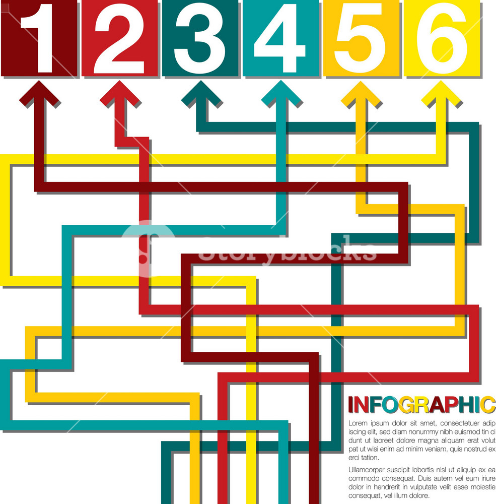 Bright Infographic Arrows In Vector Format.