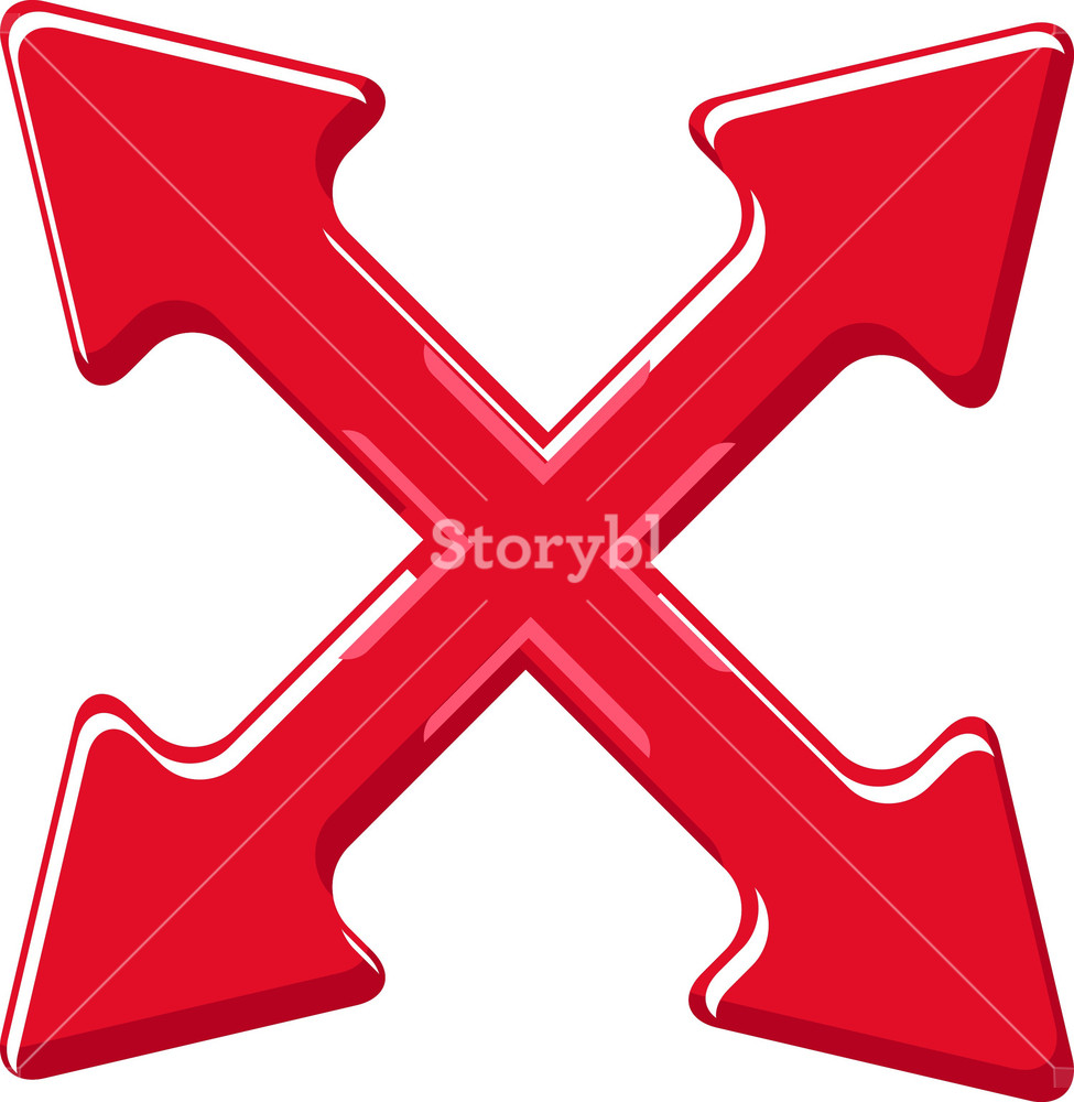 Cross Arrows RoyaltyFree Stock Image Storyblocks