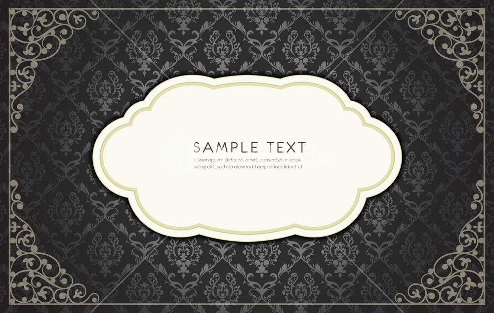 Damask Frame Vector Illustration RoyaltyFree Stock Image Storyblocks