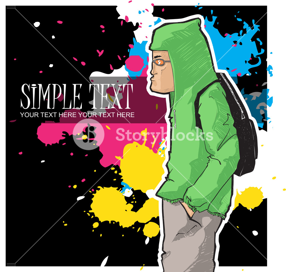 Graffiti Character In Sketch-style. Vector Illustration.