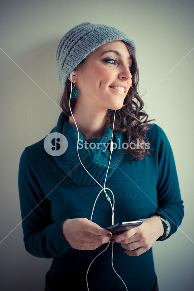 Elegant lady strolling in the autumn city