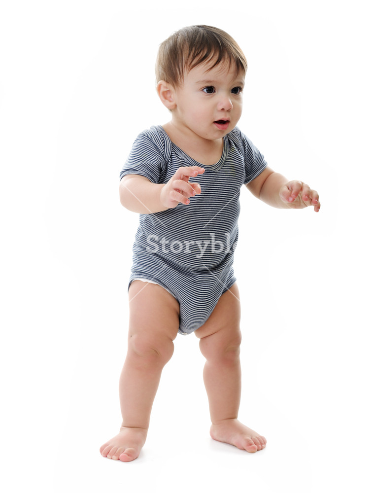 Happy Toddler Learning To Walk Royalty Free Stock Image Storyblocks