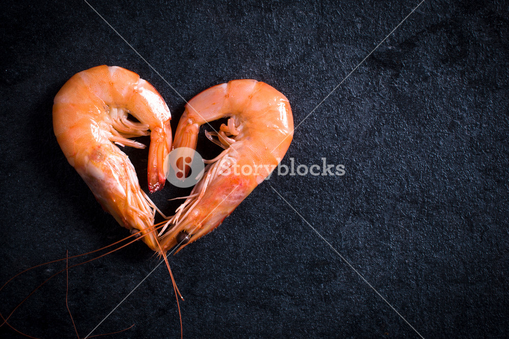 Heart Shape Shrimp RoyaltyFree Stock Image Storyblocks