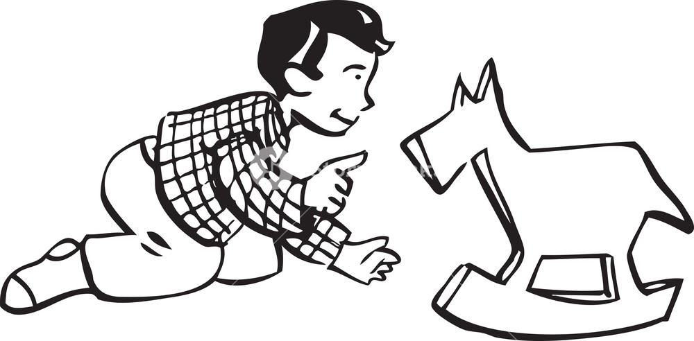 Illustration Of A Boy With Horse Toy. Royalty-Free Stock Image - Storyblocks Illustration Of A Boy With Horse Toy. Royalty-Free Stock Image - Storyblocks