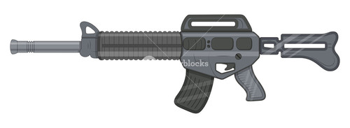 Modern Machine Gun Silhouette Royalty-Free Stock Image - Storyblocks