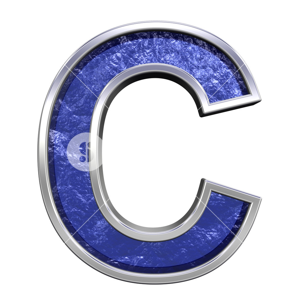 One Letter From Blue Glass Cast Alphabet Set Royalty-Free Stock Image ...