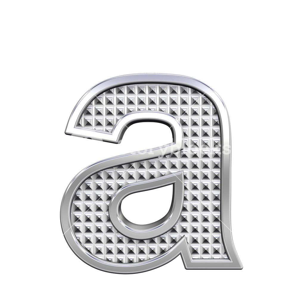 One Lower Case Letter From Knurled Chrome Alphabet Set RoyaltyFree