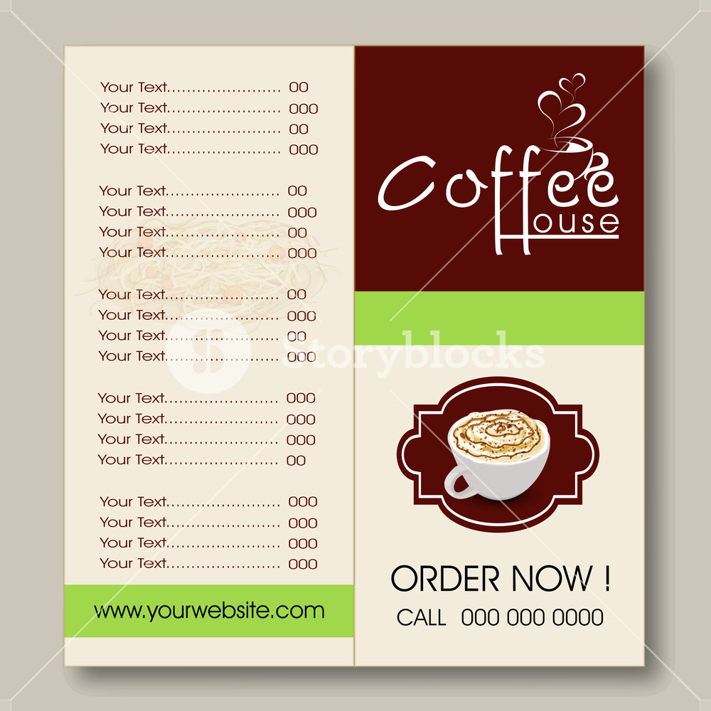 Restaurant Menu Card Design Royalty Free Stock Image Storyblocks