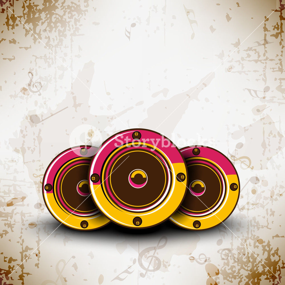 Retro Speakers Background Royalty-Free Stock Image - Storyblocks