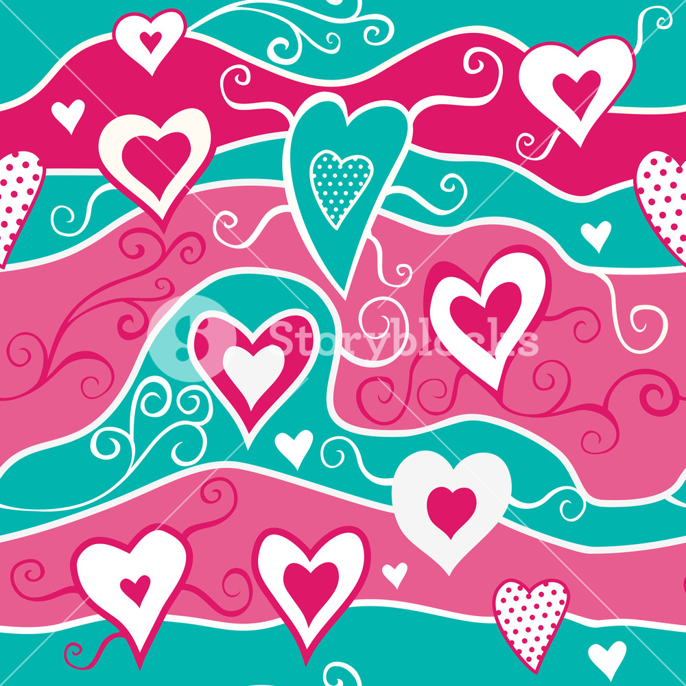 Romantic Seamless Pattern With Hearts Royalty-Free Stock Image ...