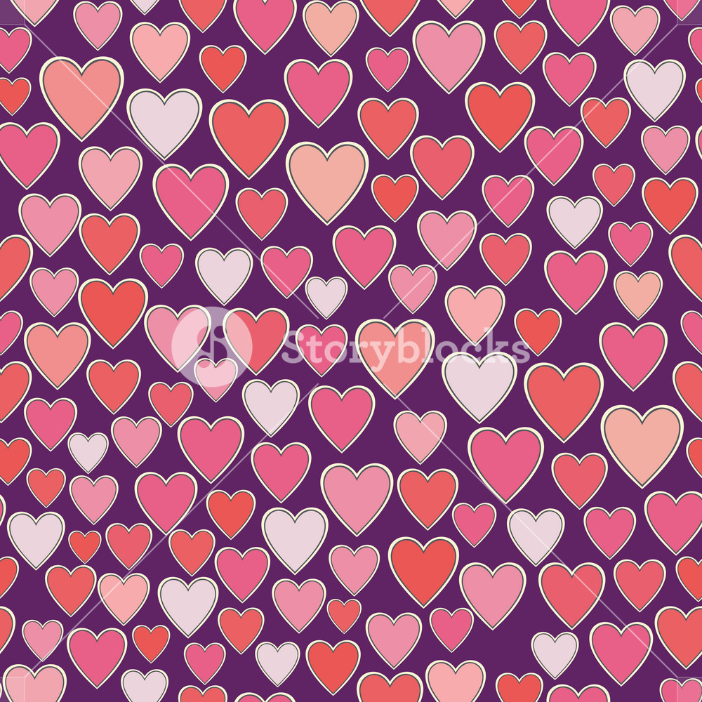Romantic Seamless Pattern With Hearts Royalty-Free Stock Image ...