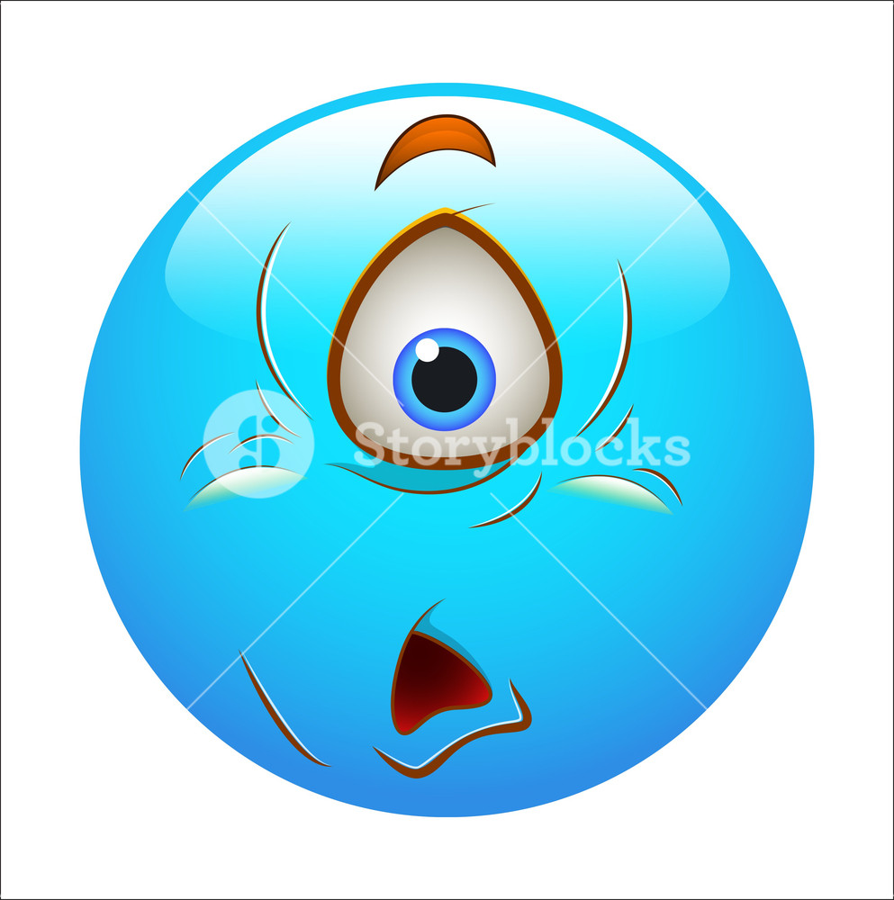 Smiley Emoticons Face Vector Single Eye RoyaltyFree Stock Image