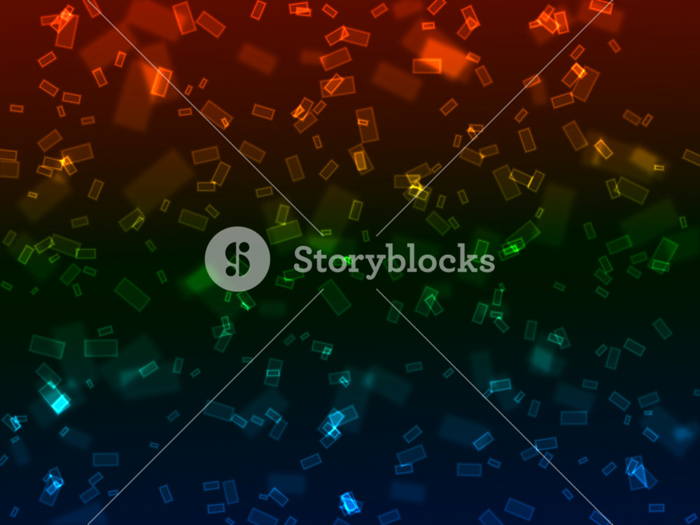 Bokeh Neon Rectangles Background Royalty-Free Stock Image - Storyblocks