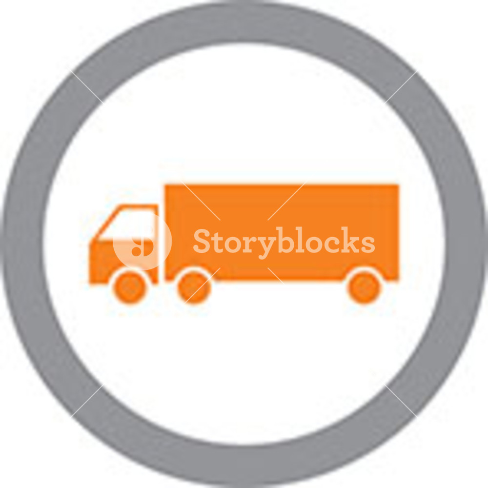 Tractor Trailer Icon Royalty-Free Stock Image - Storyblocks