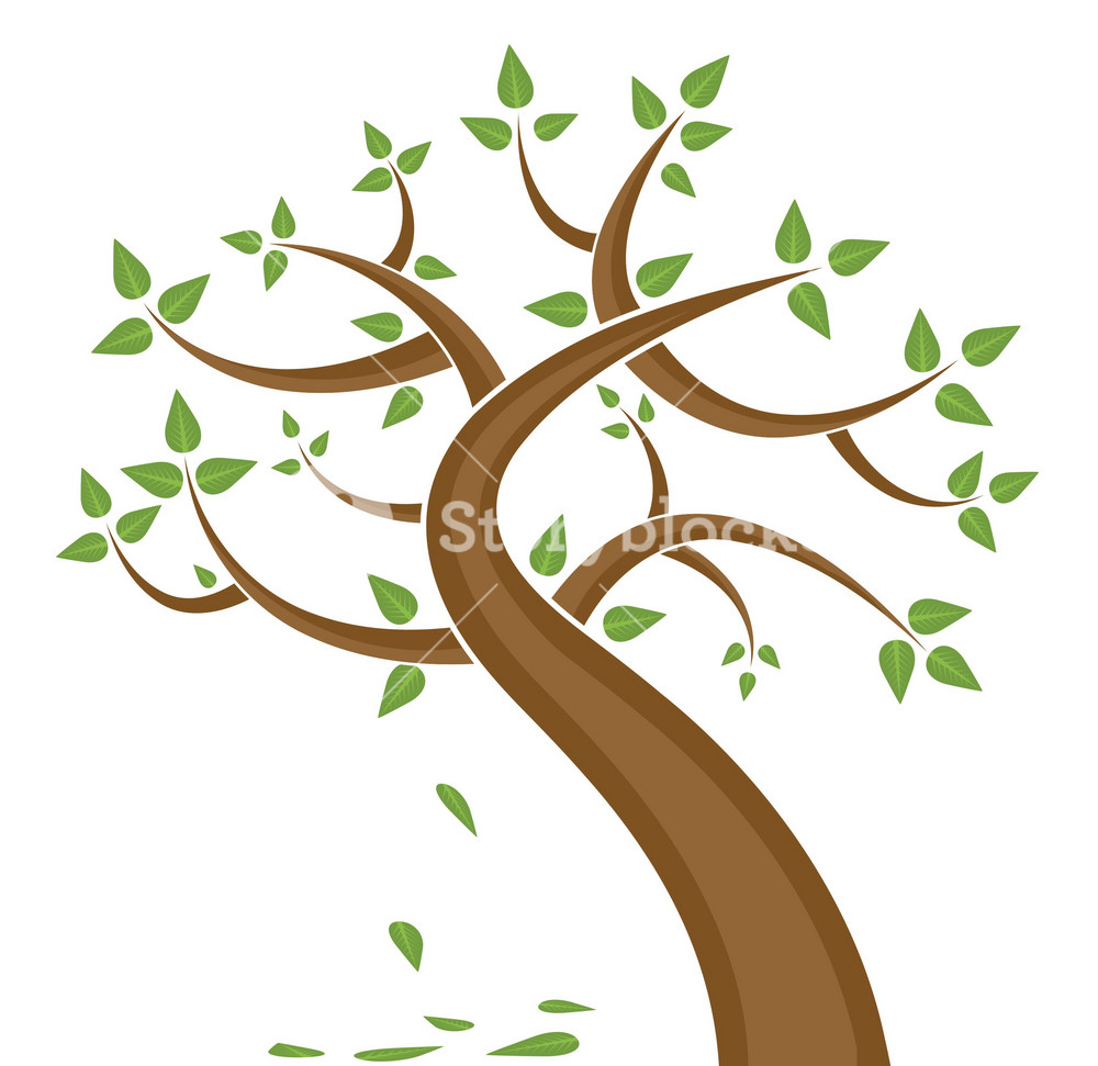 Vector Green Tree With Lots Of Leaves Royalty-Free Stock Image ...