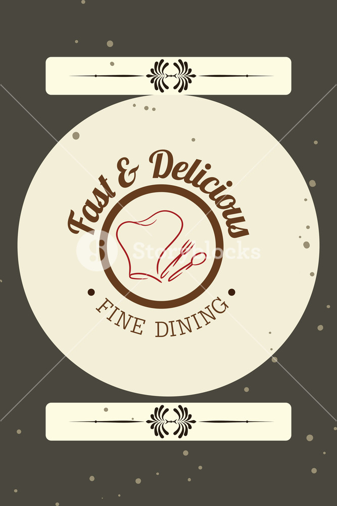 Vector Illustration With Label And Ornaments (editable Text) Royalty