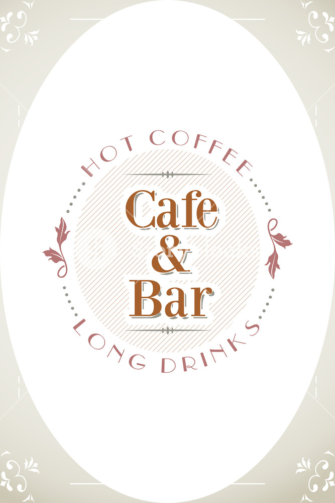 Vector Illustration With Label And Ornaments (editable Text) Royalty