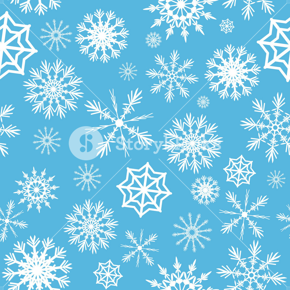 Vector Snowflakes Pattern Royalty-Free Stock Image - Storyblocks image.