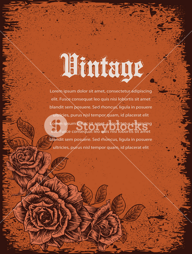 Vintage Floral Background Vector Illustration RoyaltyFree Stock Image