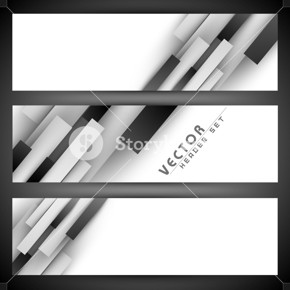 Website Header Or Banner Set Royalty-Free Stock Image - Storyblocks