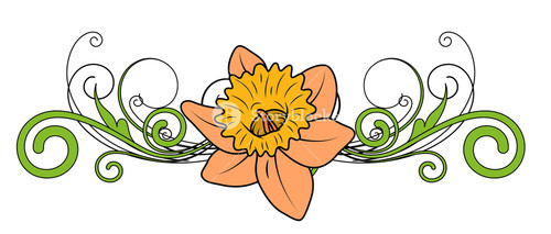 Red Flower Vector Divider Royalty-Free Stock Image - Storyblocks
